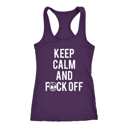 KEEP CALM AND F*CK OFF RACERBACK TANK
