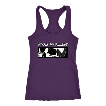 EXHALE THE BULLSHIT Racerback Tank
