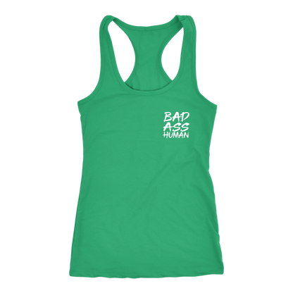 BAD ASS HUMAN SKULL ROCK RACERBACK TANK