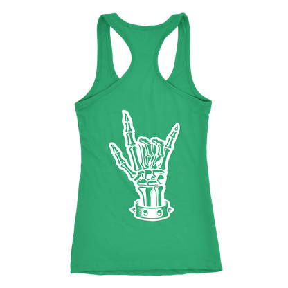 BAD ASS HUMAN SKULL ROCK RACERBACK TANK