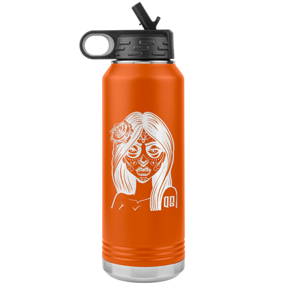 QB CLASSY DAY OF THE DEAD 32 OZ WATER BOTTLE