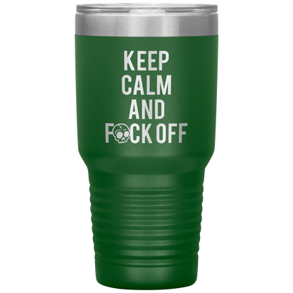 KEEP CALM AND F*CK OFF TUMBLER