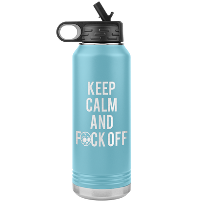KEEP CALM AND F*CK OFF 32 OZ WATER BOTTLE