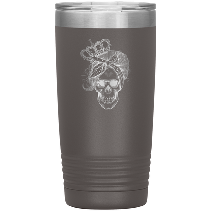 LONG LIVE THE QUEEN SKULL 20 OZ TUMBLER