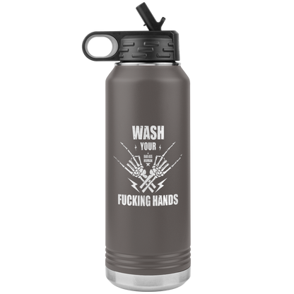 WASH YOUR ROCK HANDS 32 0Z WATER BOTTLE