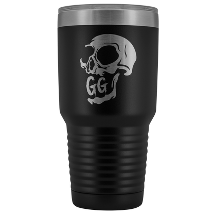 GRUMPY GLORY CREEPY SKULL TUMBLER