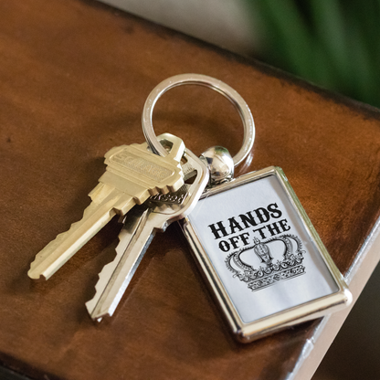 HANDS OFF THE CROWN KEYCHAIN