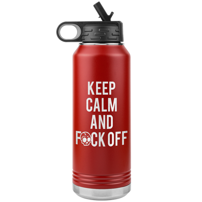 KEEP CALM AND F*CK OFF 32 OZ WATER BOTTLE